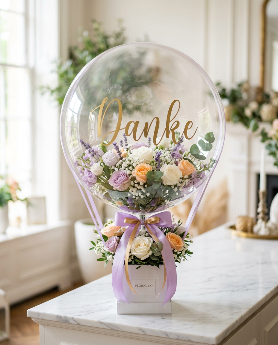 Blumen-Ballon „Danke"