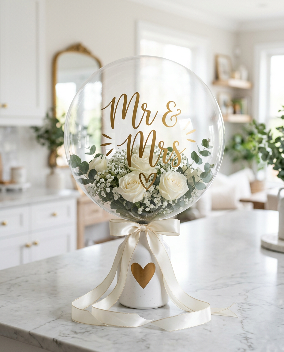 Rosen-Ballon „Mr & Mrs"